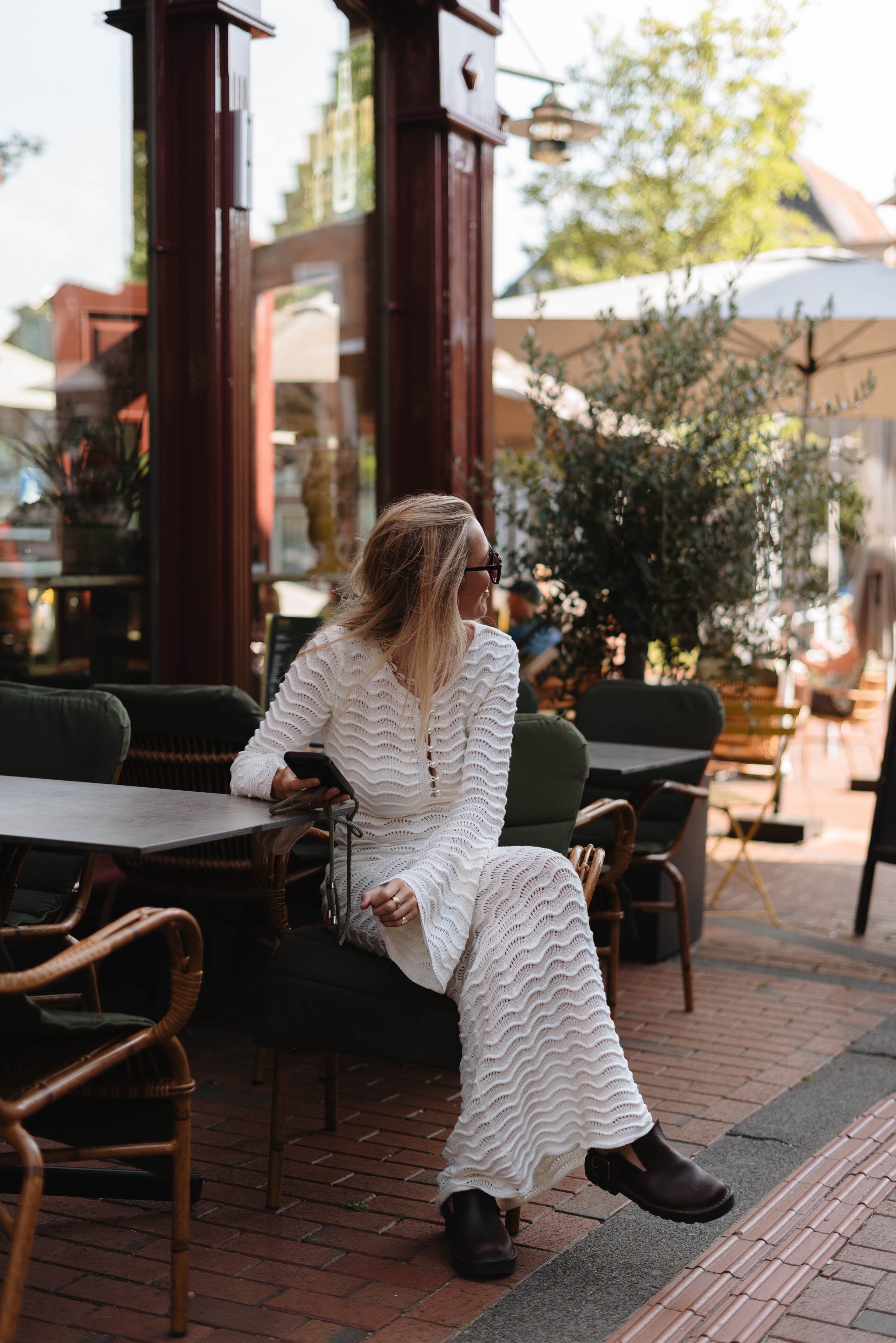 Knit Maxi & Clogs by the Canal