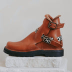 Cognacfarbene Makramee-Riemen