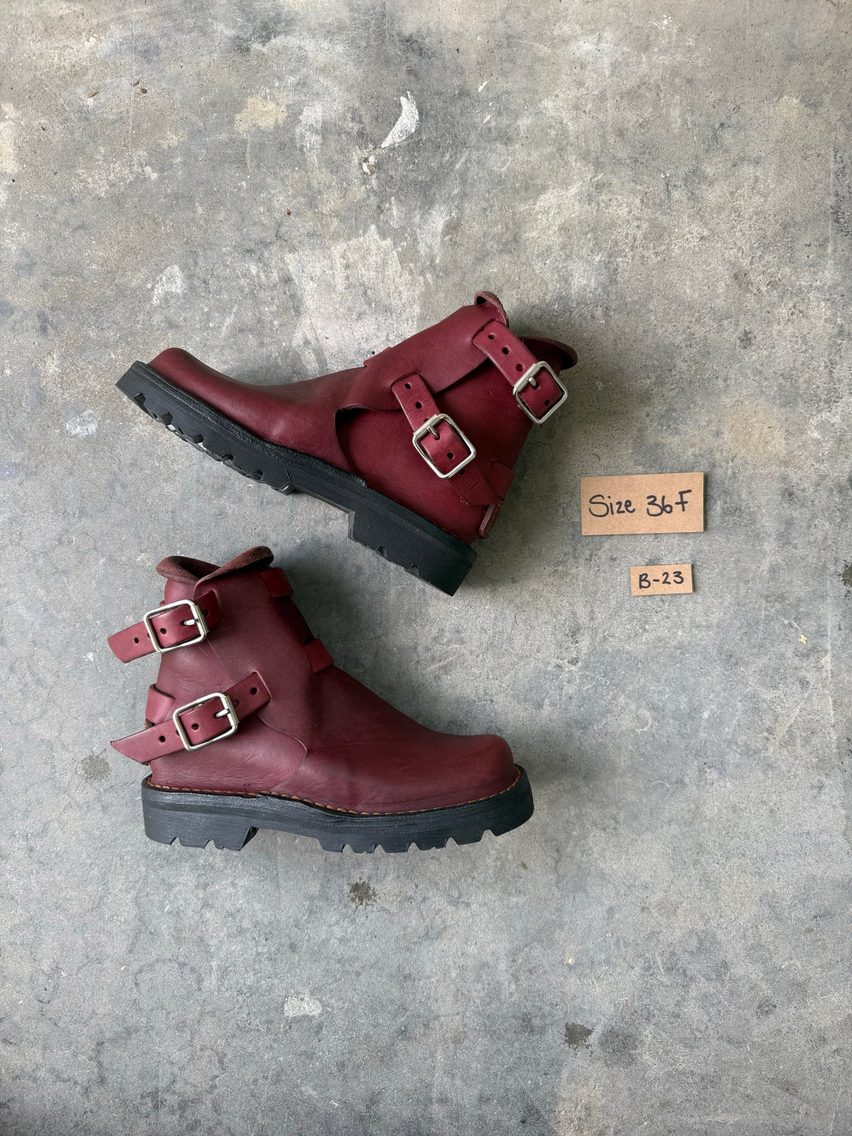 Burgundy Tankwa Boot sample B-23