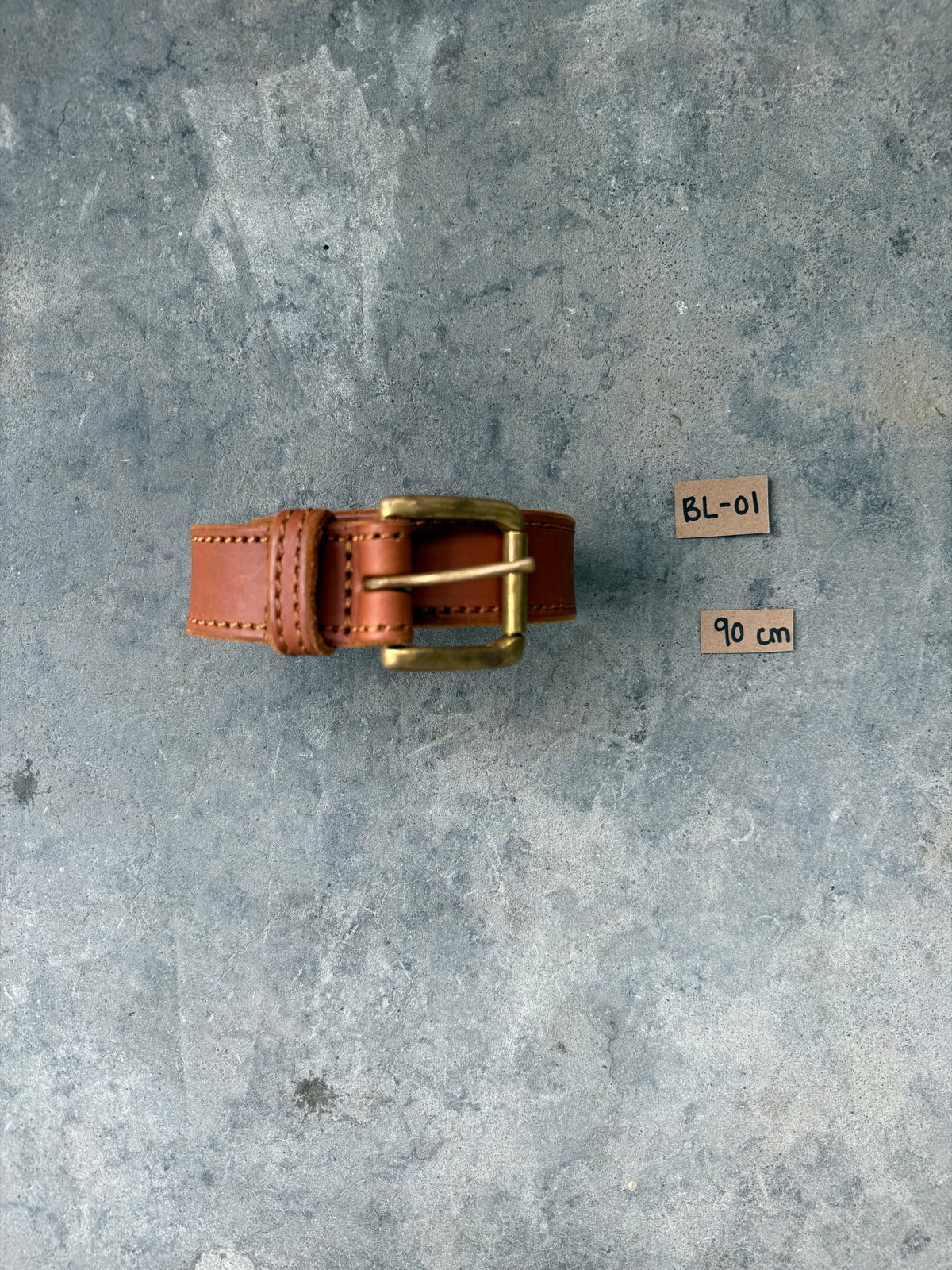 Cognac Leather Belt sample BL-01