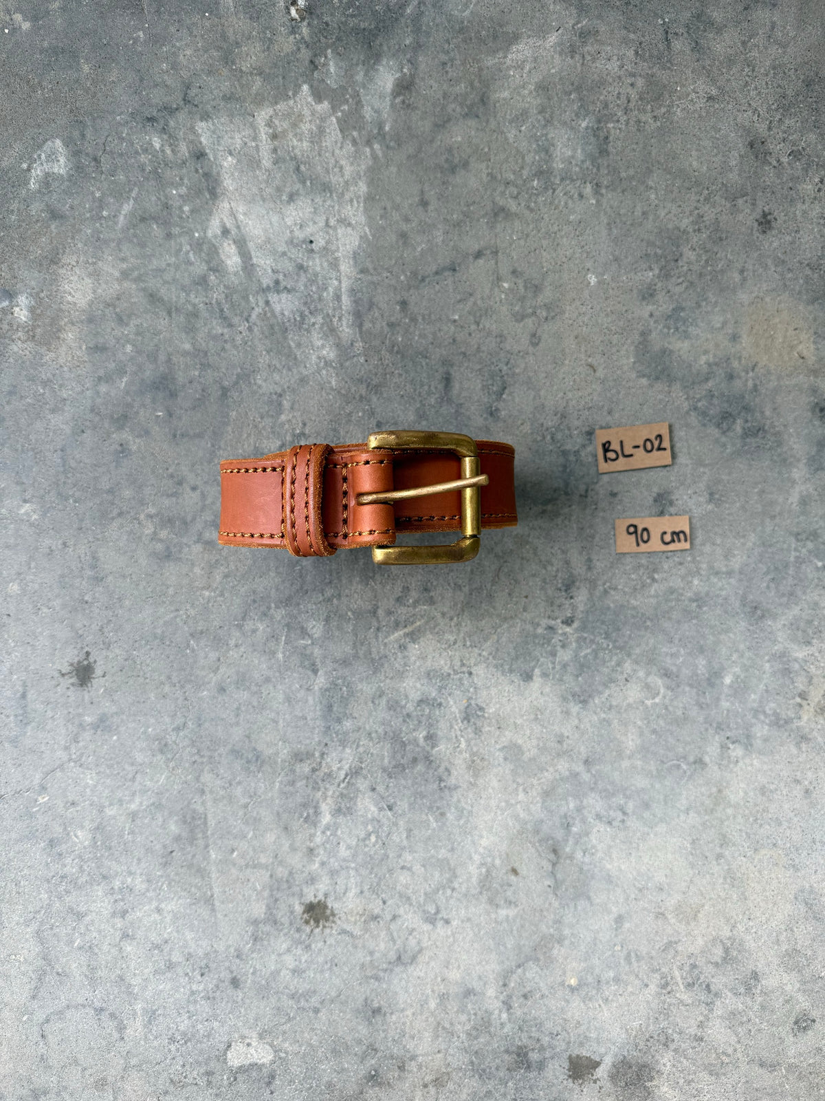 Cognac Leather Belt sample BL-02