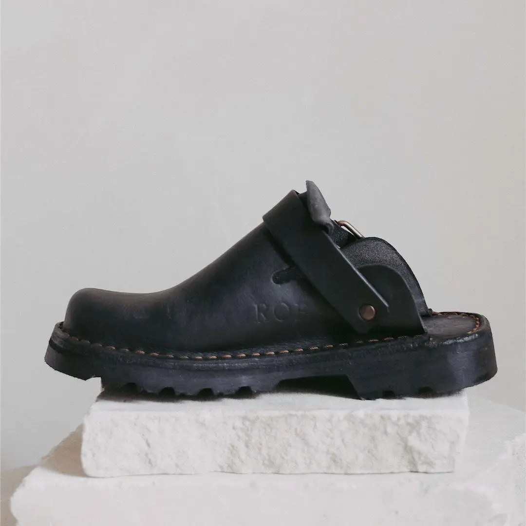 Schwarzer Karoo Clog - Bild 4