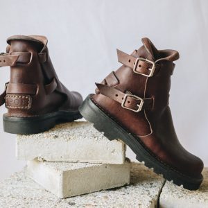 rof brown leather boots