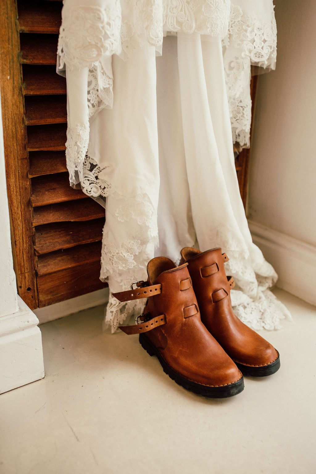 Wedding dress boots