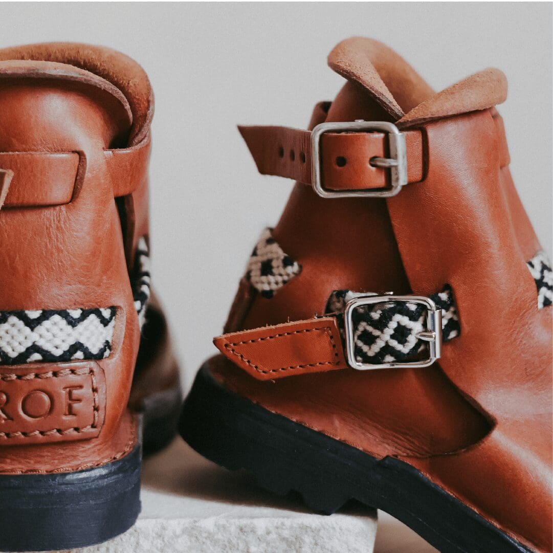 Cognac Macramé Straps 4 Cognacfarbene Makramee-Riemen - Bild 5