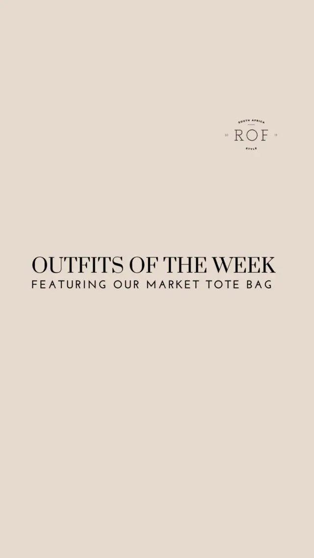 Outfits of the week, featuring our market tote bag 🤎

From errands to market mornings and everything in between, it’s the sustainable bag that carries it all (and looks good while doing it)!